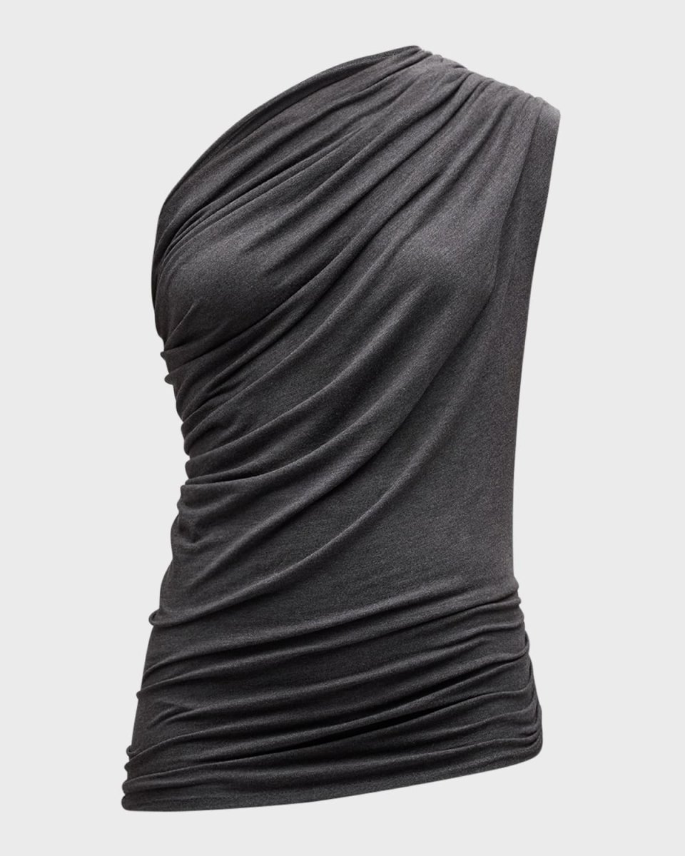 Lazy Diana Asymmetrical Draped Top