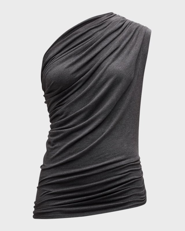 Lazy Diana Asymmetrical Draped Top