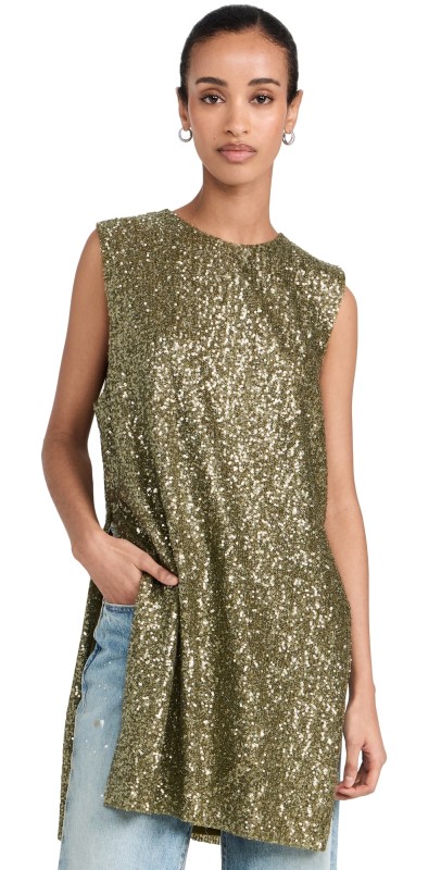 Stine Goya Isha Tunic Moss Green