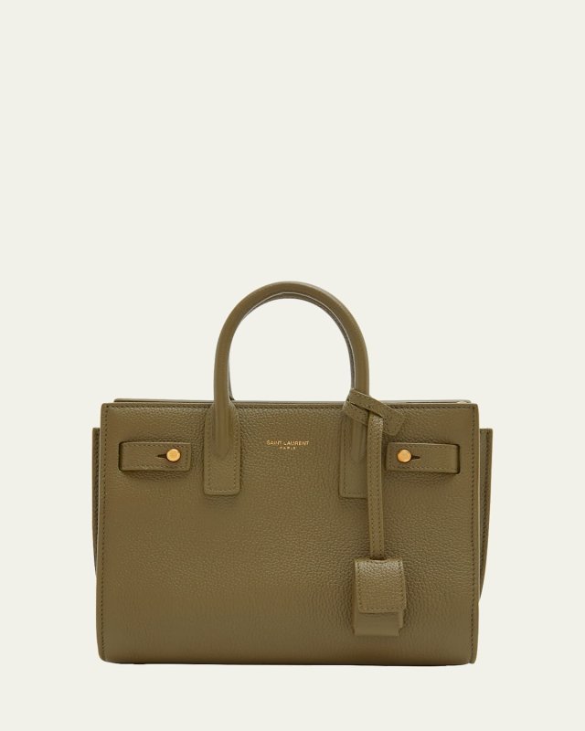 Sac De Jour Nano Top-Handle Bag in Grained Leather