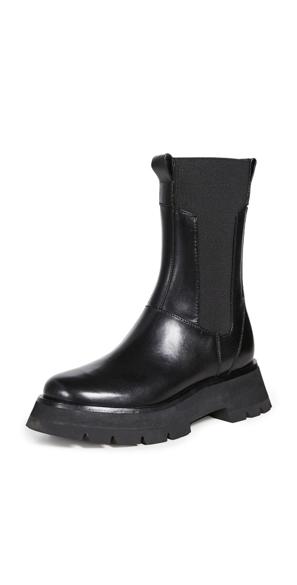 3.1 Phillip Lim Kate Lug Sole Combat Boots Black
