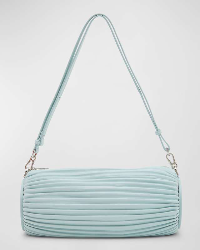 x Paula's Ibiza Bracelet Pouch in Pleated Napa Leather with Leather Strap