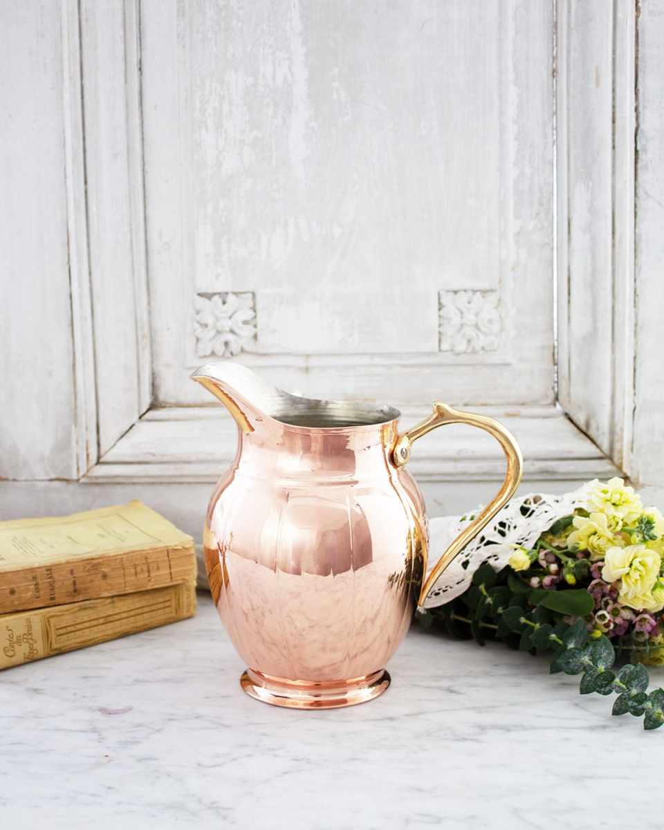 Vintage Inspired Copper Large Pitcher