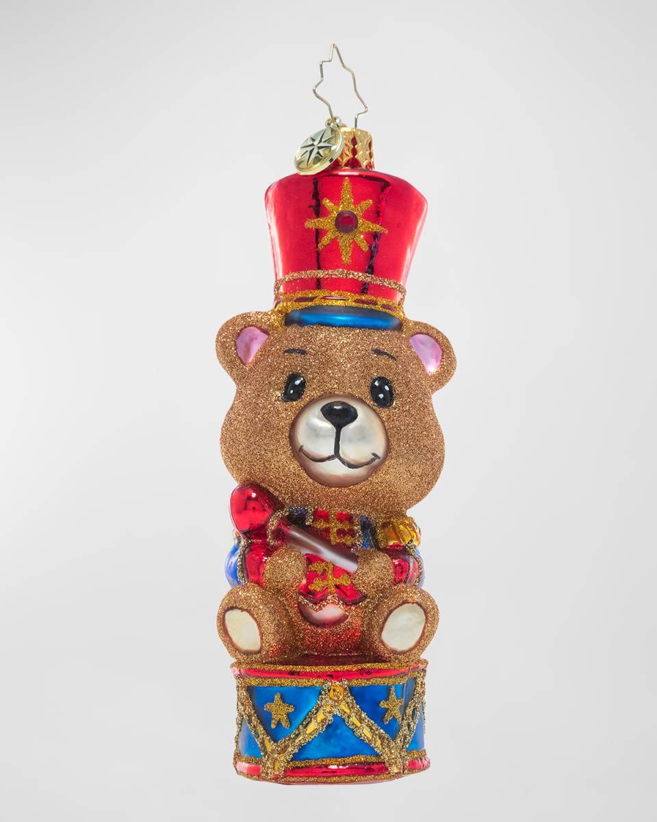 Tiny Teddy Drummer Boy Ornament