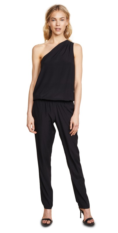 Ramy Brook Lulu One Shoulder Jumpsuit Black