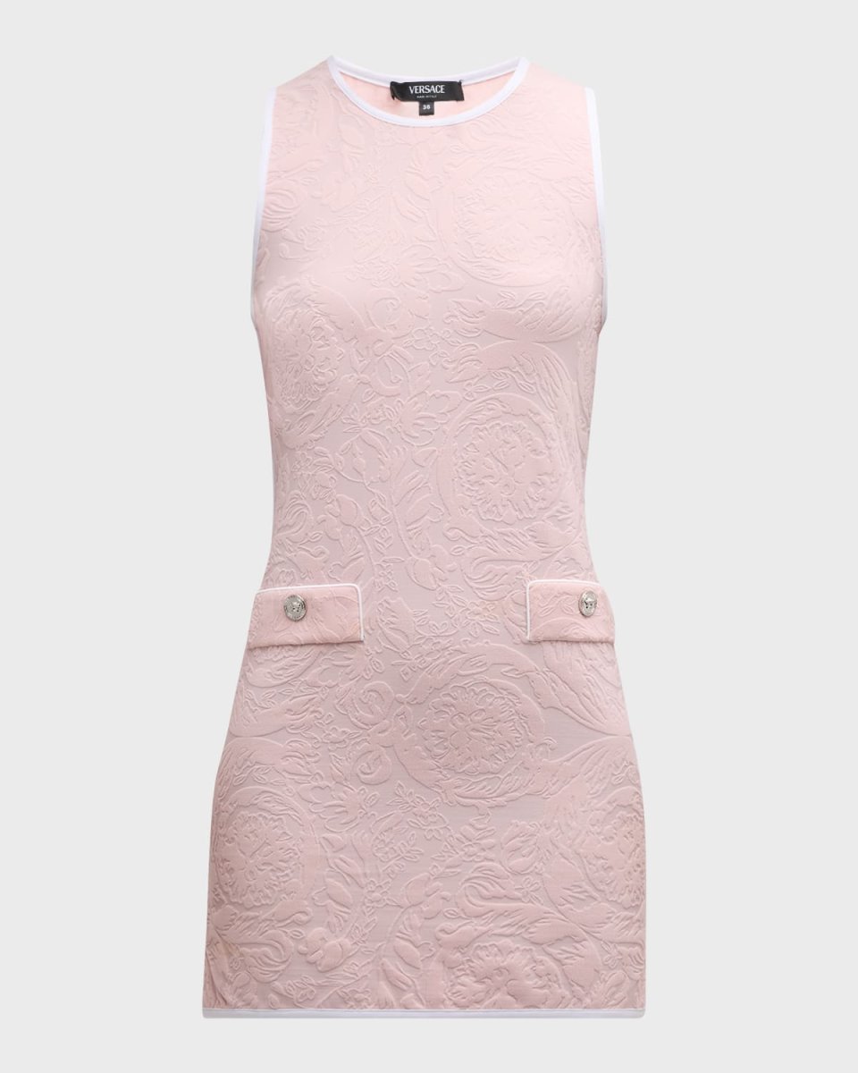 Baroque Jacquard Terry Short Dress