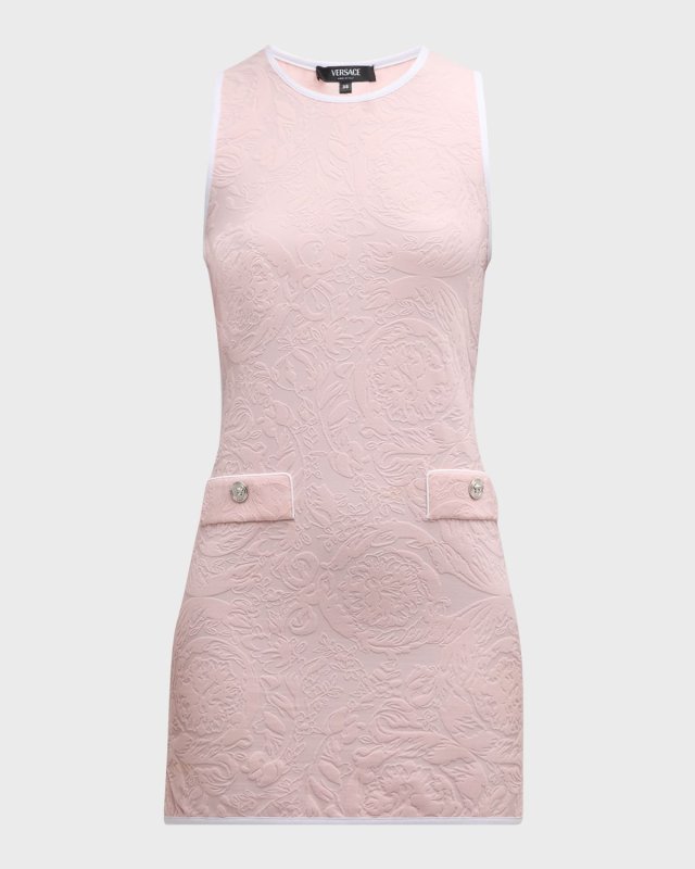 Baroque Jacquard Terry Short Dress