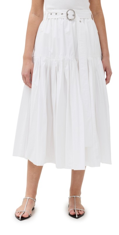 Jil Sander Voluminous Basque Skirt Optic White