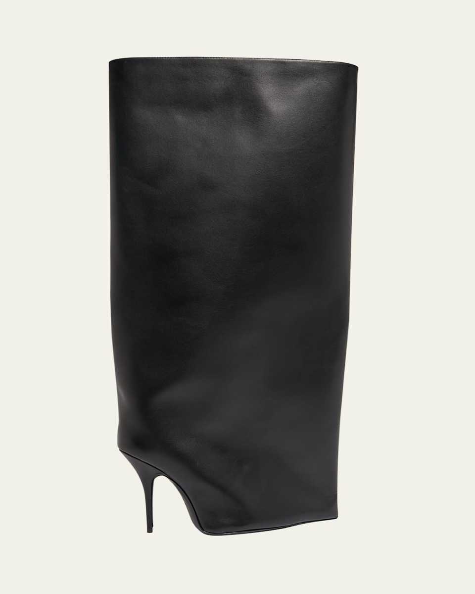 Wader Calfskin Wide-Shaft Stiletto Boots