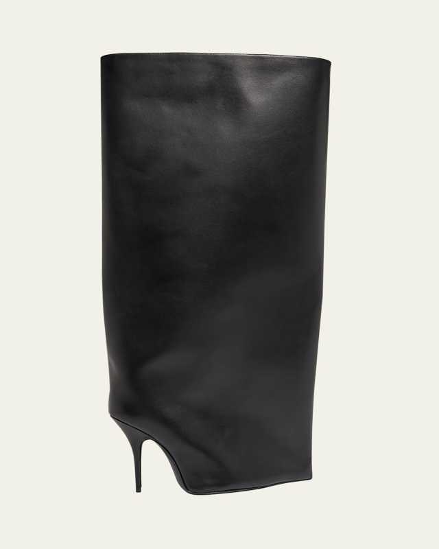 Wader Calfskin Wide-Shaft Stiletto Boots