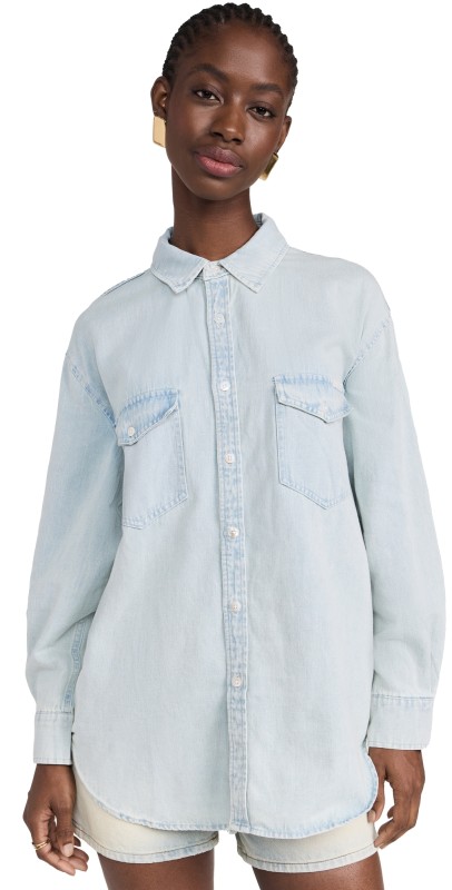 Rolla's Classic Denim Shirt Light Vintage Blue
