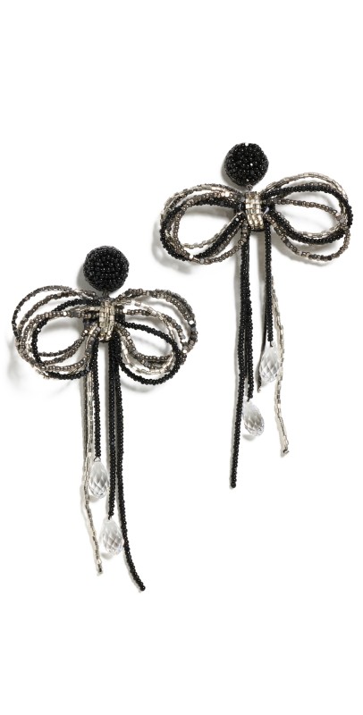 Deepa Gurnani Coquette Earrings Black
