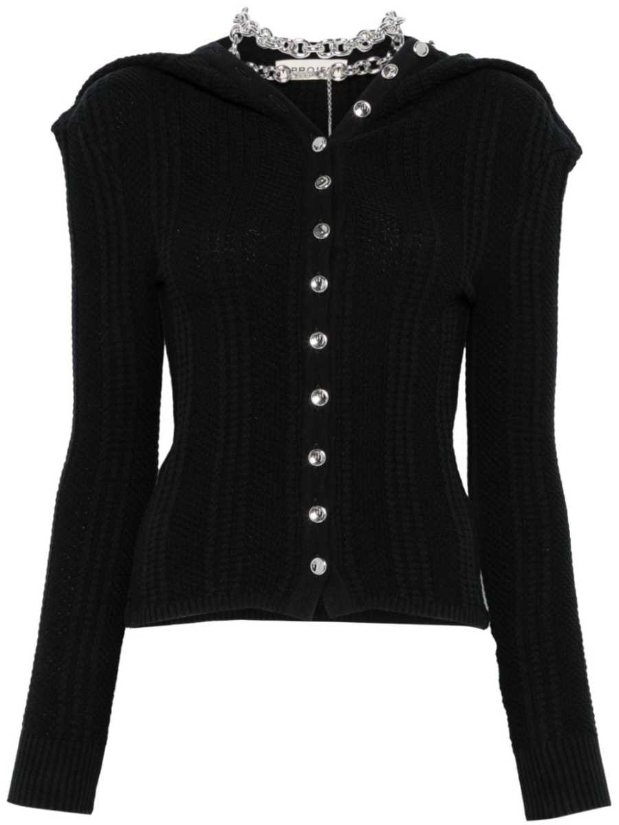 chain-link detail cardigan