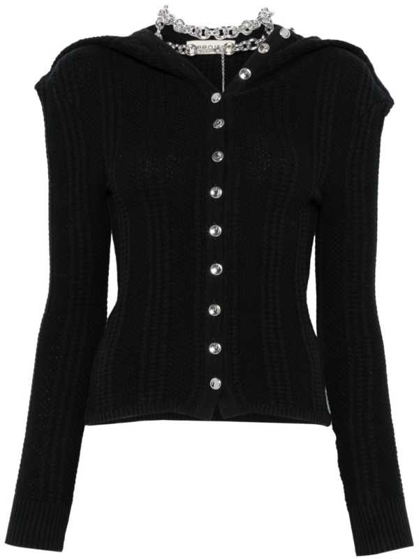 chain-link detail cardigan