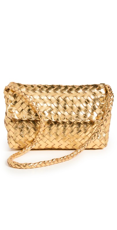 Loeffler Randall Billie Flap Shoulder Bag Gold