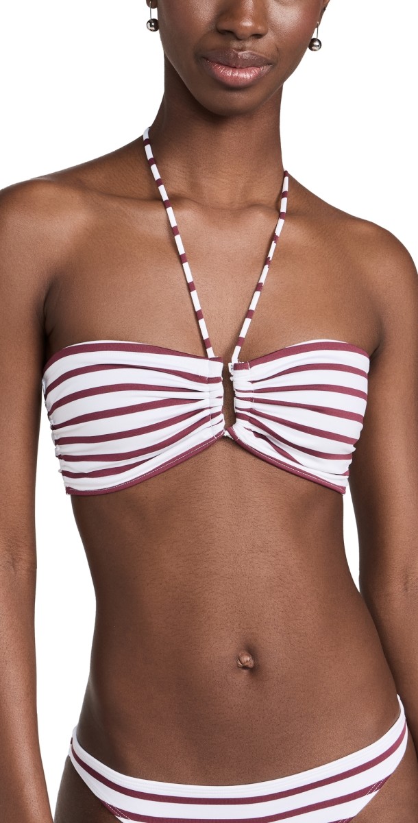A. L.C. Ella Bikini Top Off White/Syrah