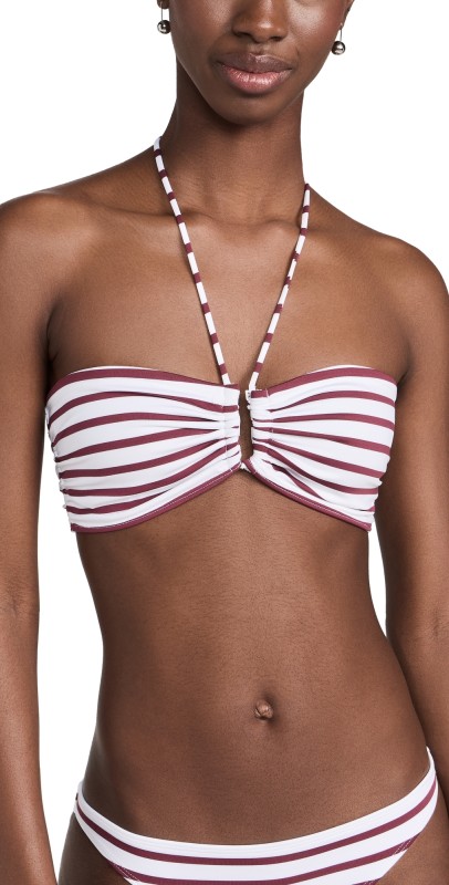 A. L.C. Ella Bikini Top Off White/Syrah