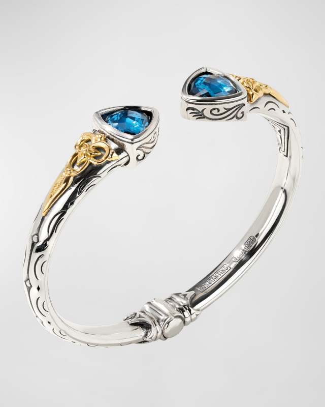 18k Gold Blue Spinel Bracelet