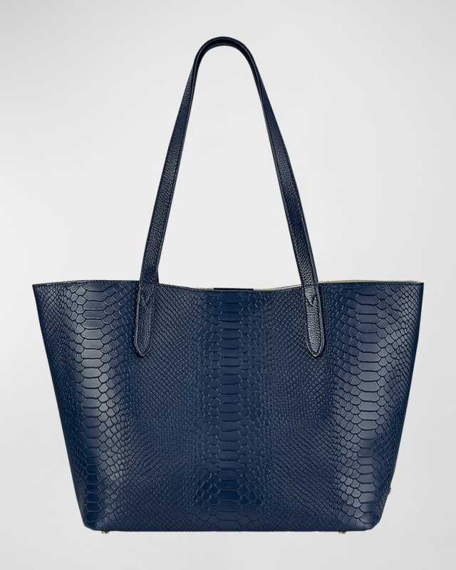 Teddy Python-Print Tote Bag