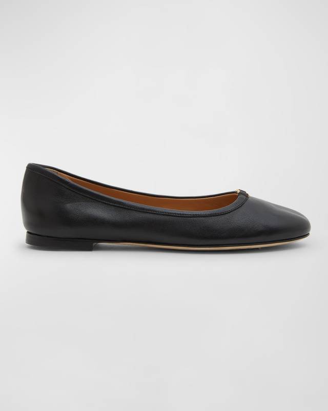 Marcie Leather Ballerina Flats