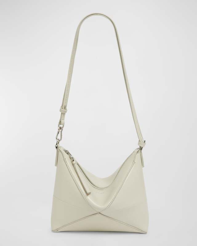 Puzzle Fold Leather Pouch Shoulder Bag