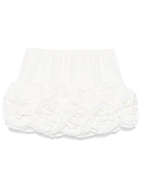 floral-embellished mini skirt