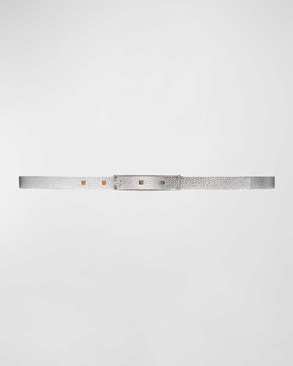 La Ravissante Metallic Skinny Belt