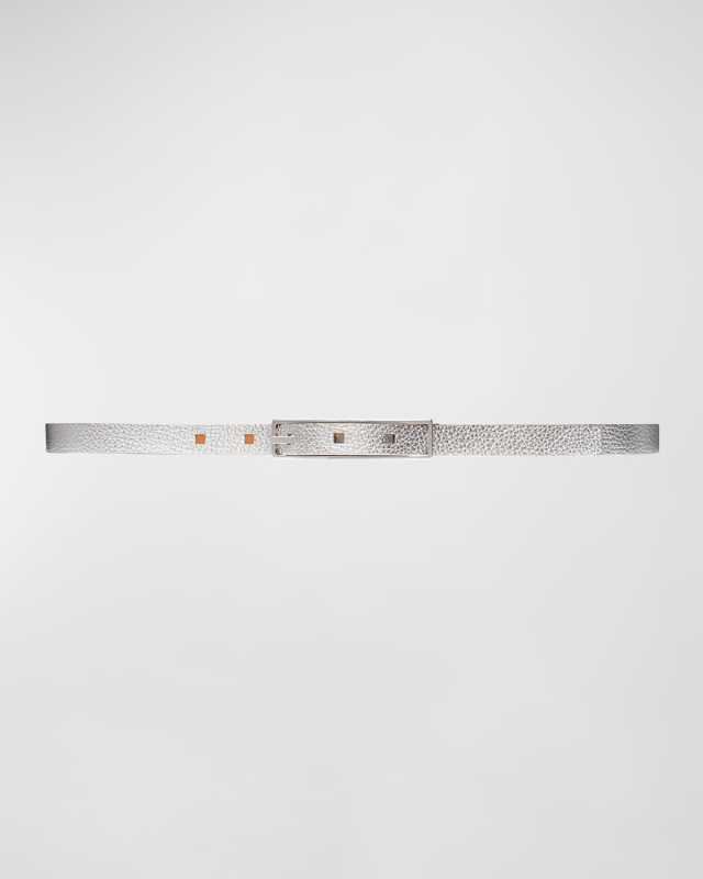 La Ravissante Metallic Skinny Belt