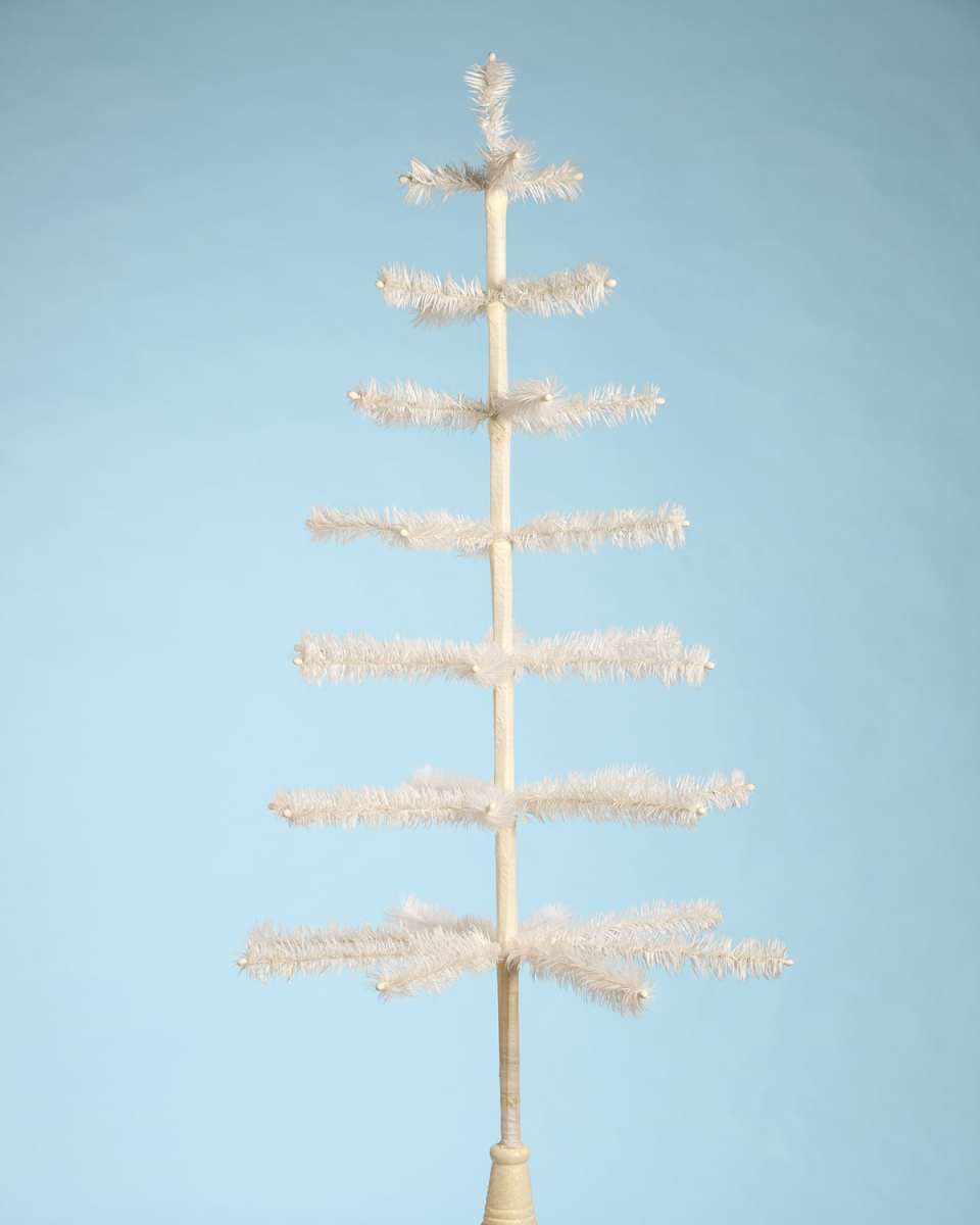 42" Feather Tree with Glittered Base