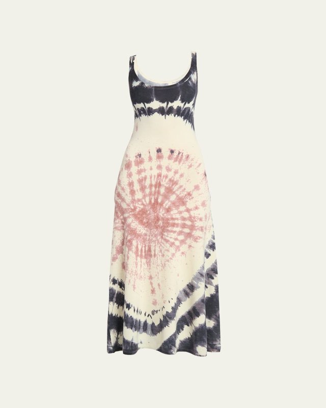 Beca Tie-Dye Cashmere Midi Dress