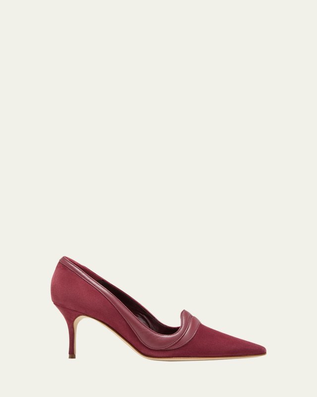 Fabio Mixed Leather Stiletto Pumps