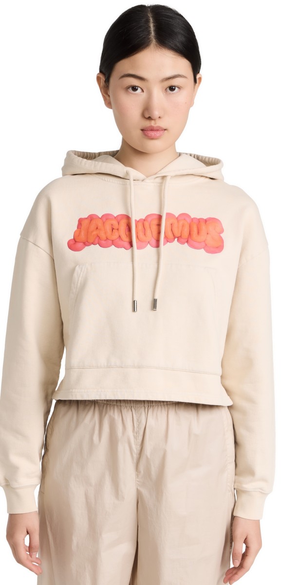 Jacquemus Le Sweatshirt Pate A Mode Sweatshirt Print Logo Paste Beige