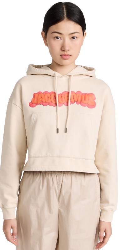 Jacquemus Le Sweatshirt Pate A Mode Sweatshirt Print Logo Paste Beige