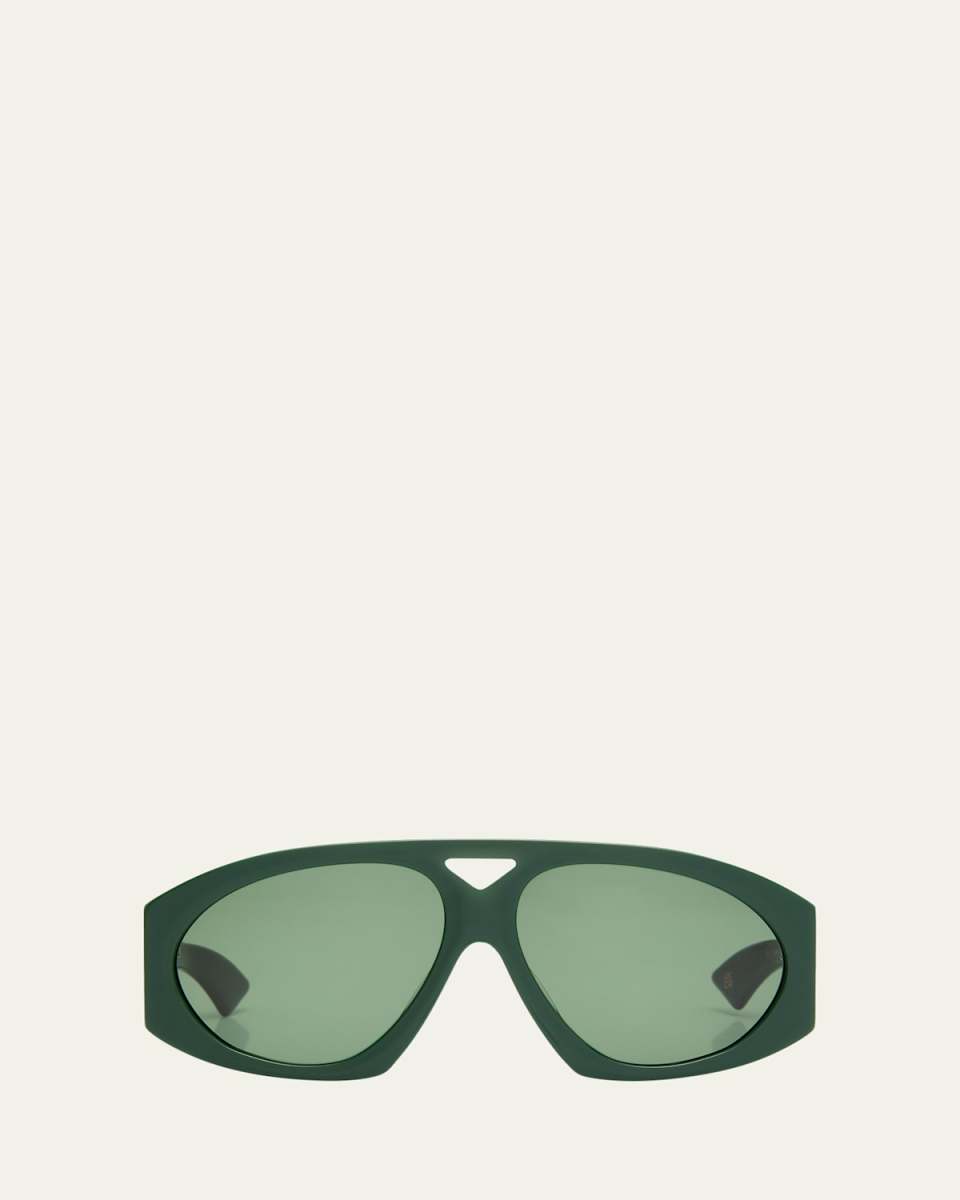 Logo Acetate Aviator Sunglasses