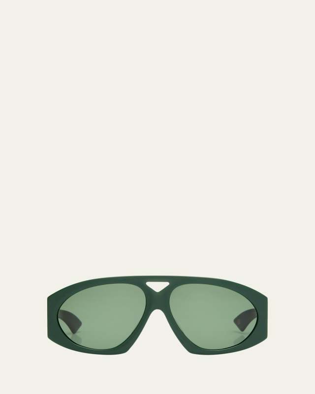 Logo Acetate Aviator Sunglasses