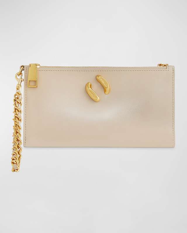 Infinity Chain Leather Wristlet