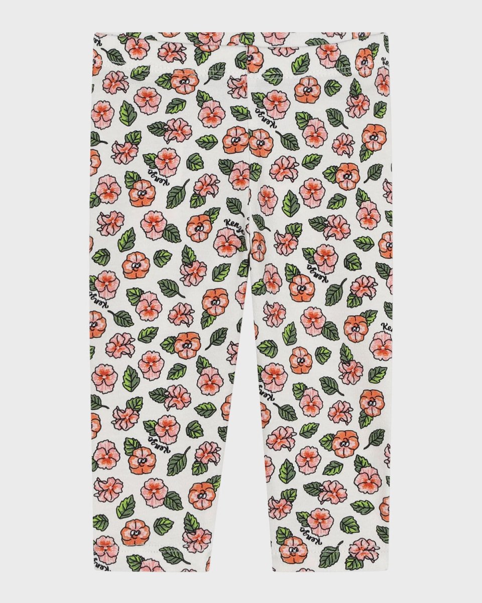 Girl's Branded Allover Printed Leggings, 12M-3T