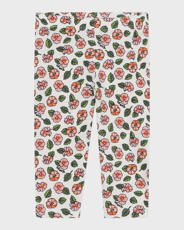 Girl's Branded Allover Printed Leggings, 12M-3T