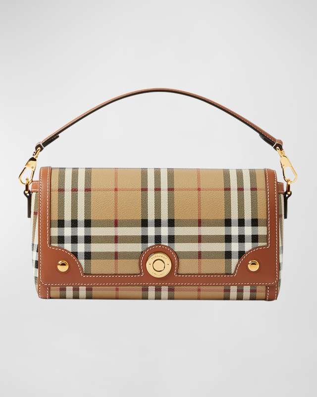 Note Small Check Top-Handle Bag