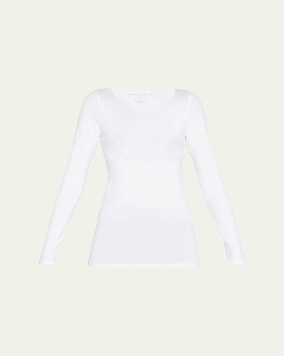 Soft Touch Marrow-Edge Long-Sleeve Top