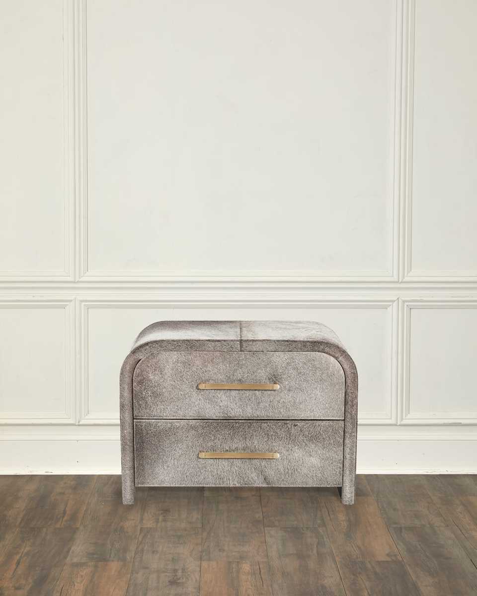 Boden Hair on Hide Bedside Chest