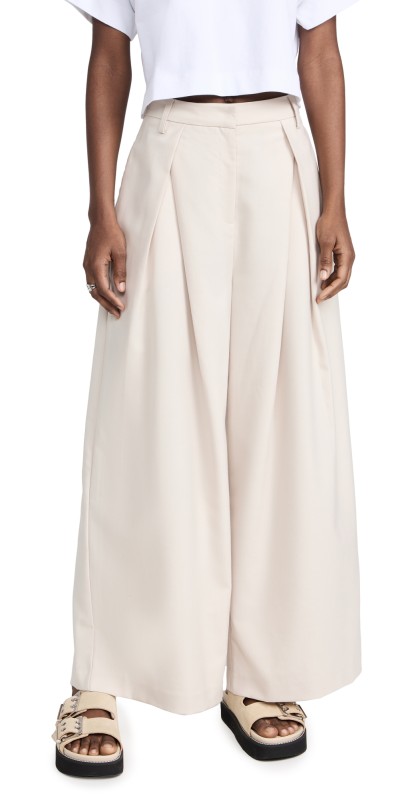Pixie Market Alew Wide Leg Pants Beige
