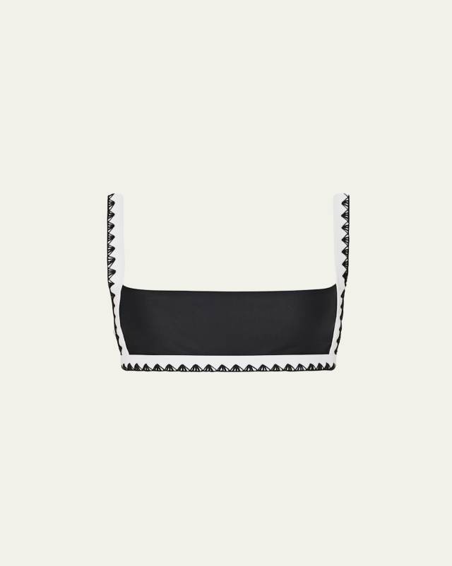 Carvico Vita Bikini Top with Crochet Stitch Tri