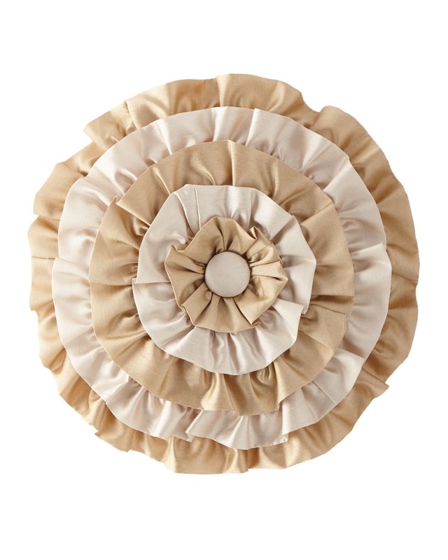 Valencia Ruffled Round Pillow