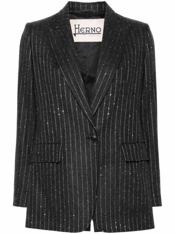 pinstriped blazer