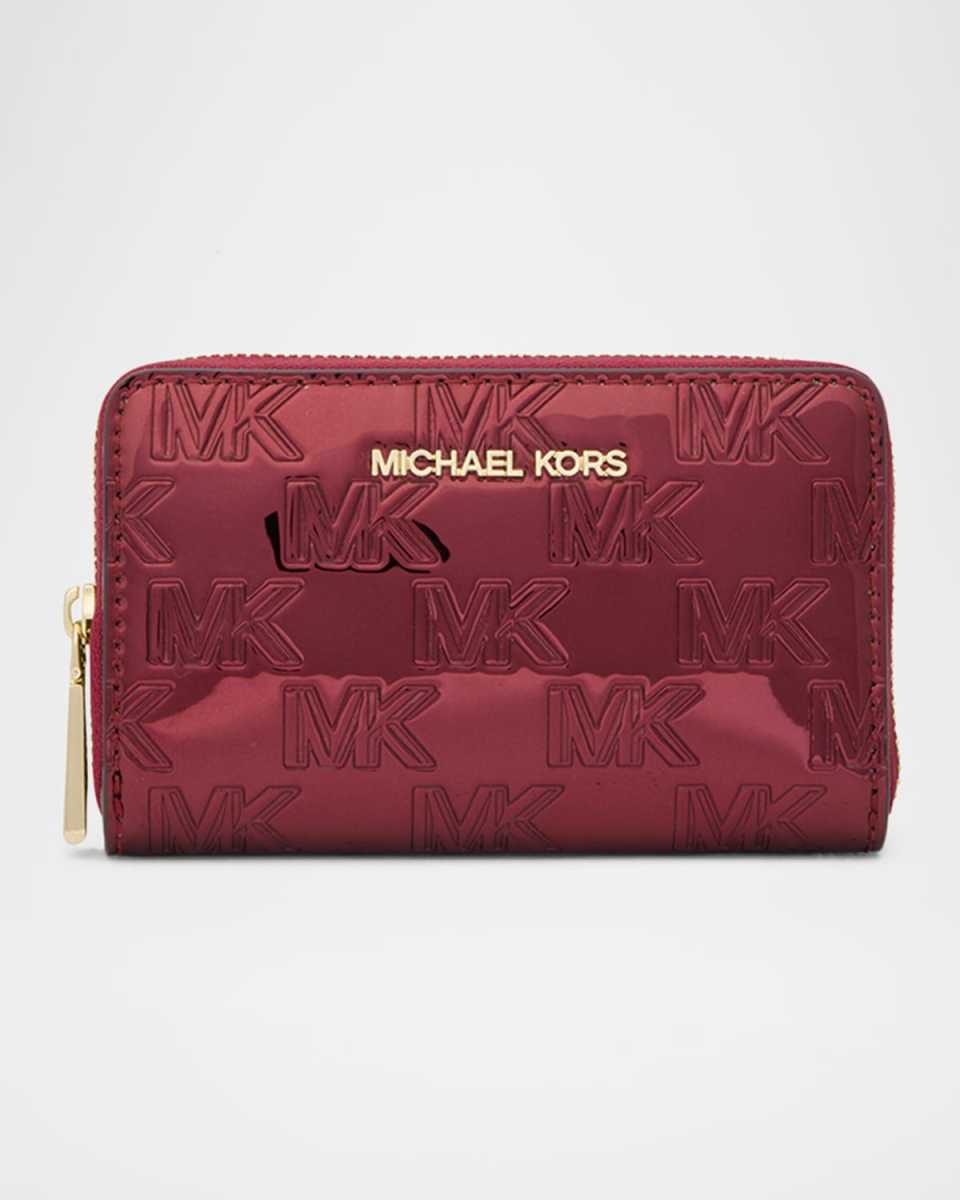 Jet Set Monogram Metallic Card Holder