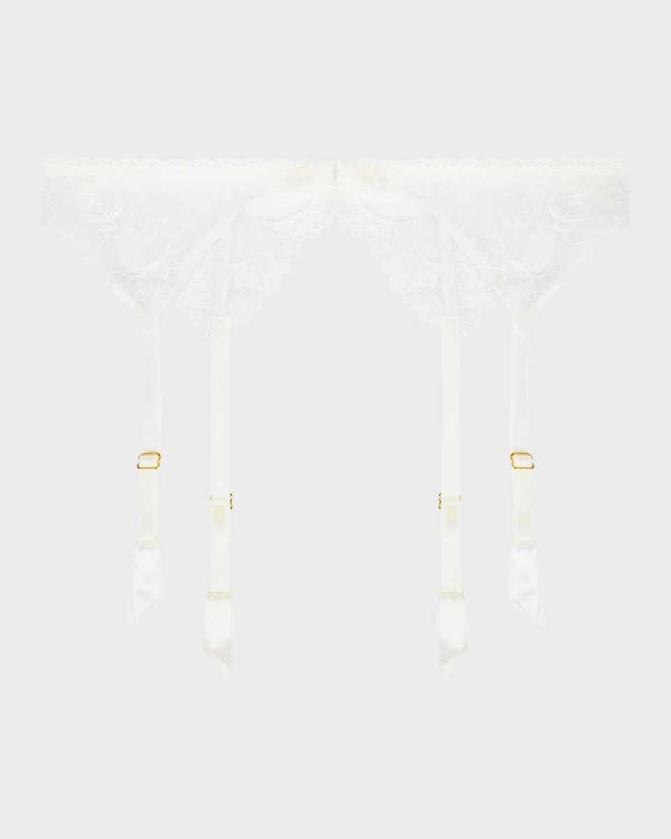 Princesse Iris Scalloped Lace Suspender Belt