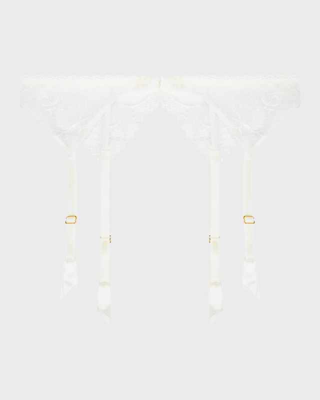 Princesse Iris Scalloped Lace Suspender Belt