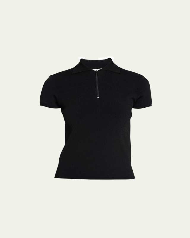 Cauro Zip-Front Polo Top