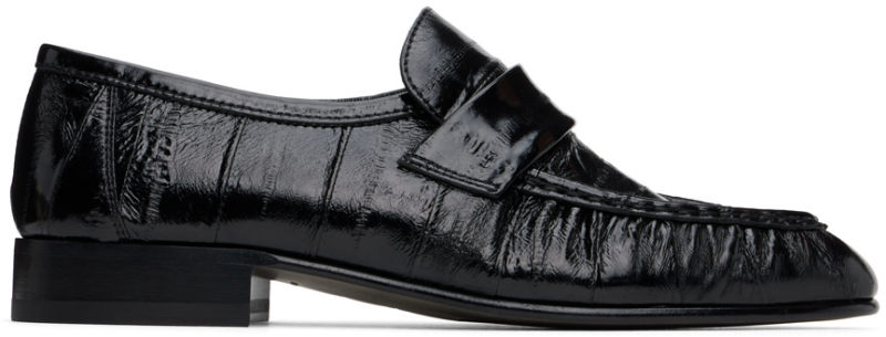 The Row Black Soft Loafers